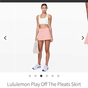 Lululemon Peach Pink Pleated Skirt